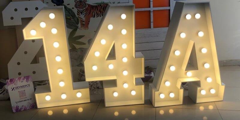 bursa ışıklı büyük harf ve rakam kiralama